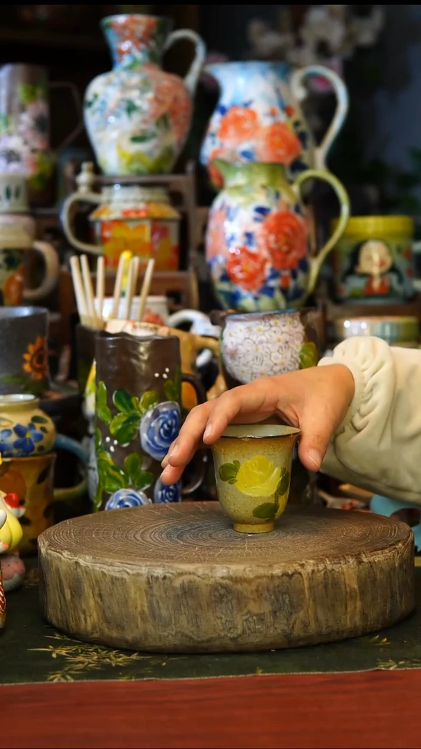 陶瓷5景德镇手工手绘釉下彩