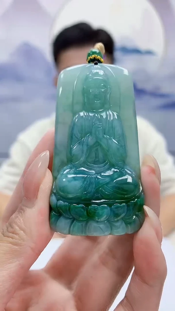 未镶嵌定制翡翠4917MM-毛货挂件86