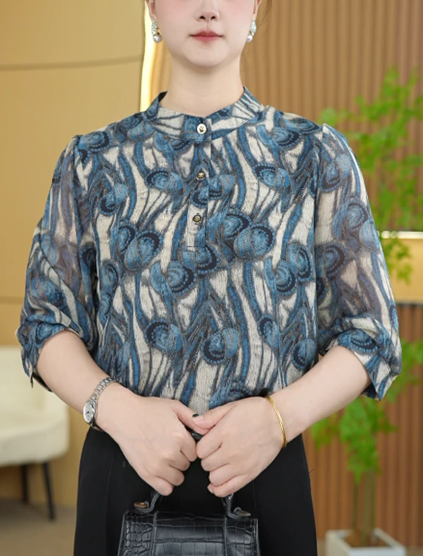 2025新款套头气质小衫显瘦百搭优雅衬衫女8659