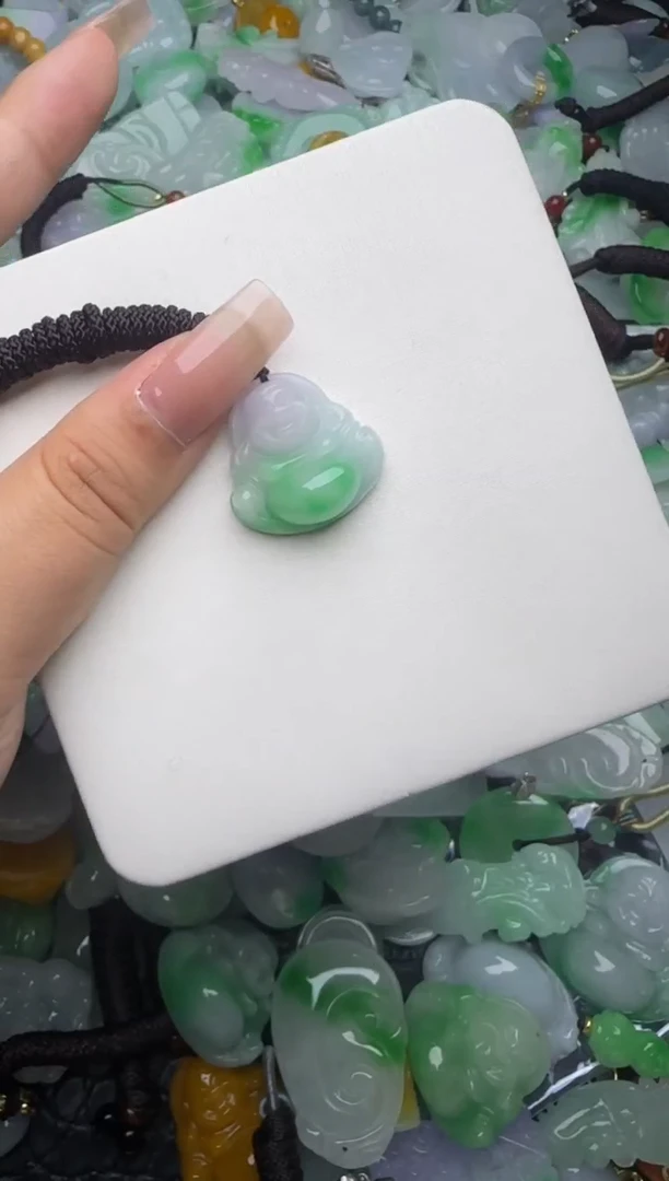 翡翠未镶嵌颈饰天然缅甸翡翠吊坠