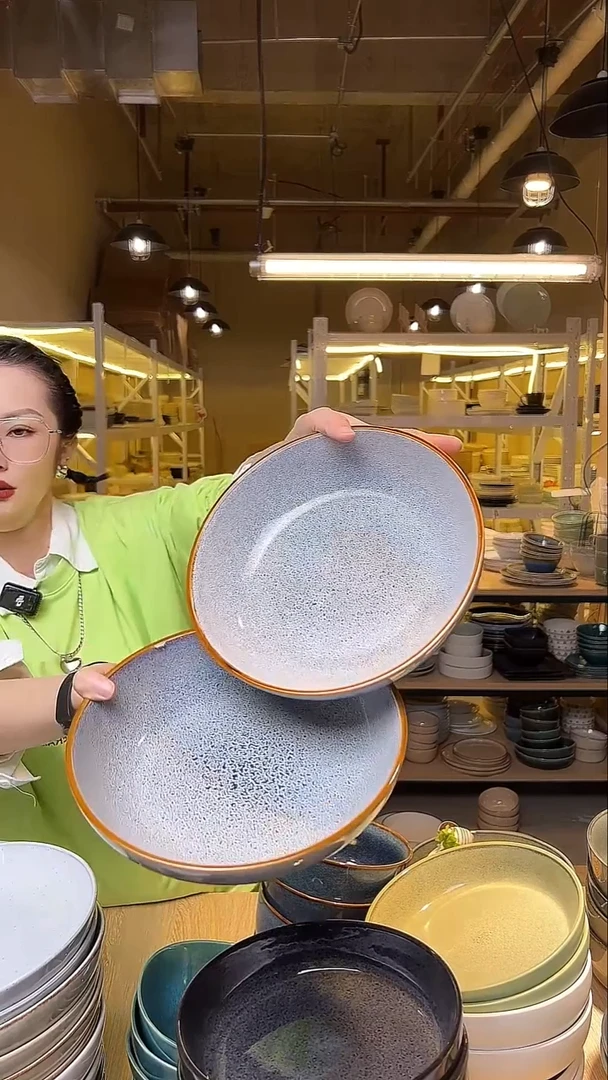 瓷159外贸尾货窑变釉下彩默认微瑕