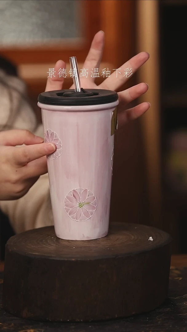 陶瓷景德镇高温釉下手绘陶瓷@L191@