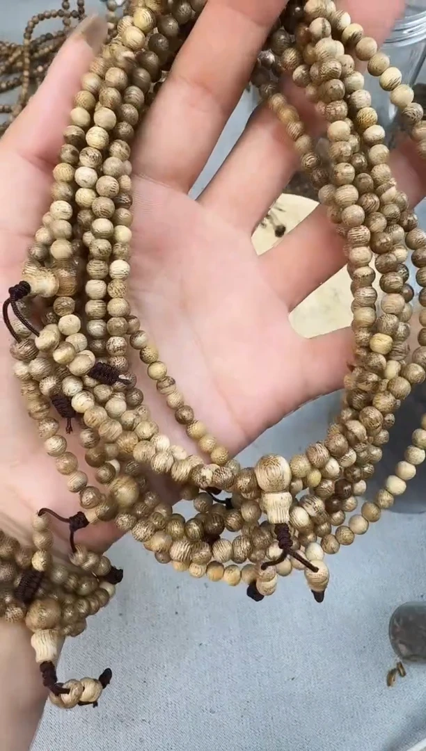 沉香手串05海南树心格圆珠多圈多样性发一