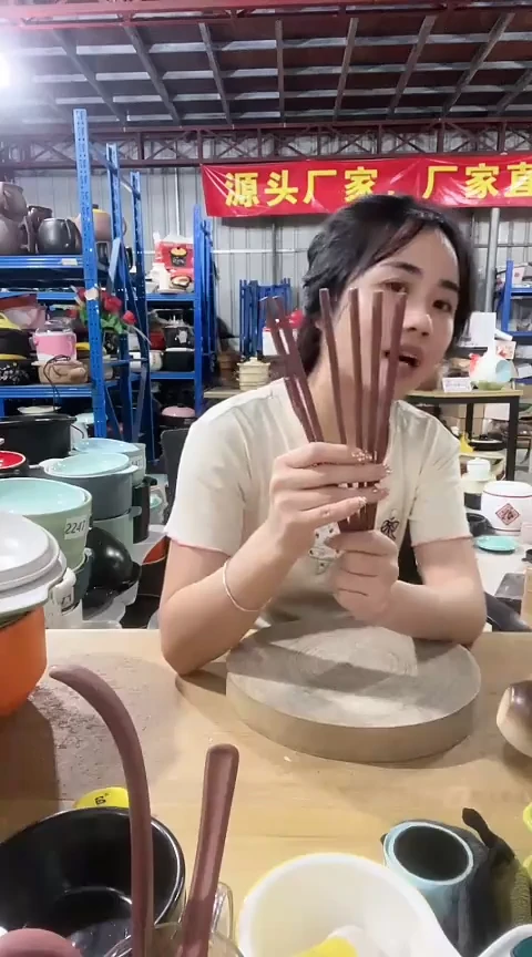 瑕疵紫砂细筷子5双