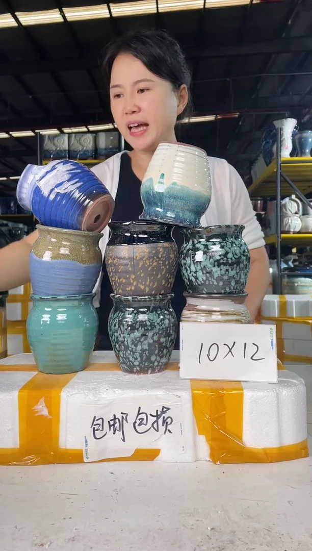 宜兴紫砂粗陶花盆10/12