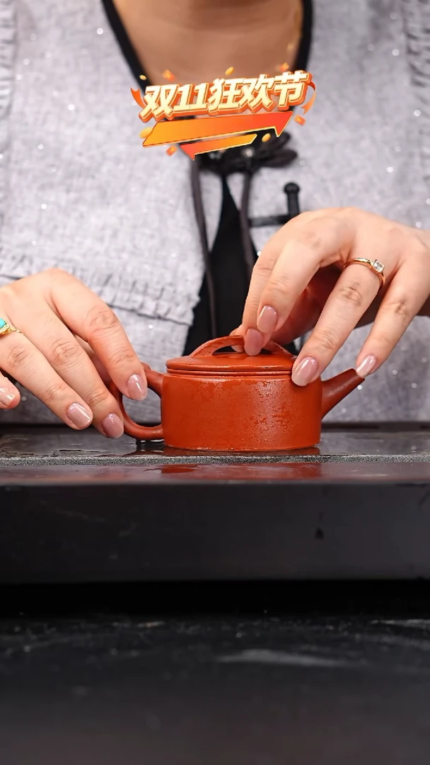 茶壶紫砂小煤窑朱泥汉瓦150cc吴国仙