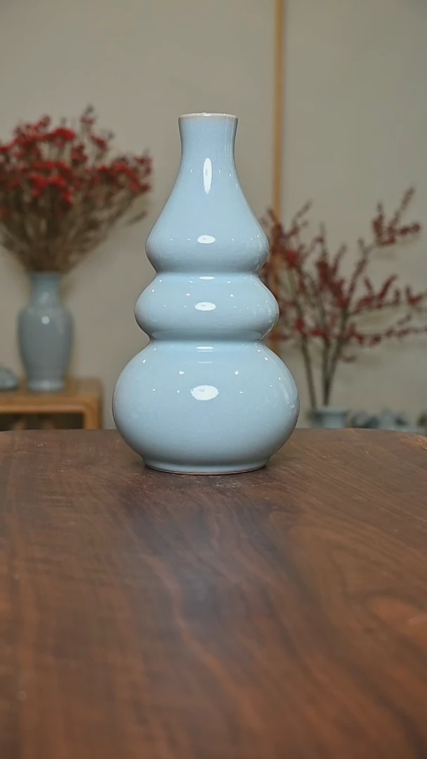 【闪购商品】其他#微瑕天青釉定制款葫芦23公分