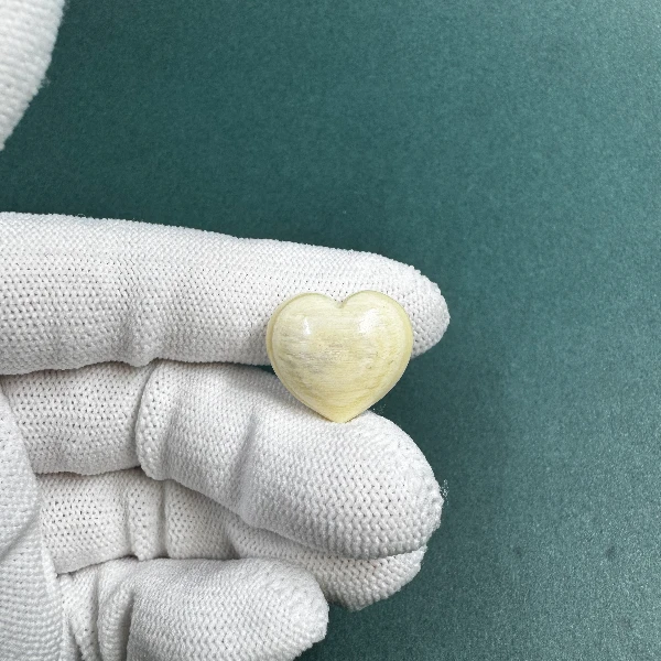 N1062天然猛犸牙爱心配饰 支持鉴定 假一罚四