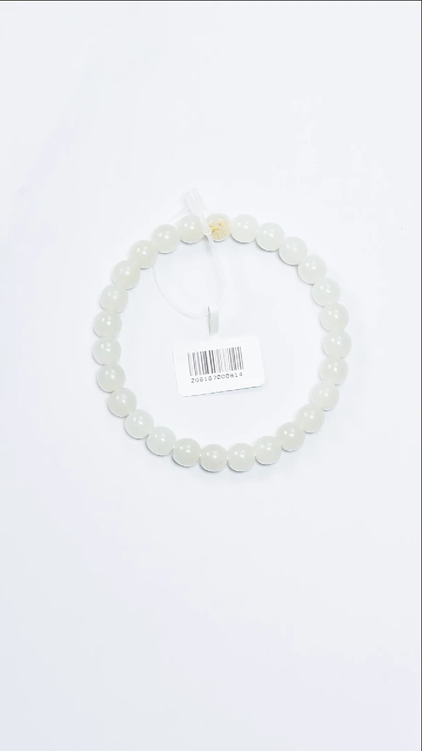 未镶嵌手串和田玉乐姐推荐新疆叶城白玉7.5/8mm