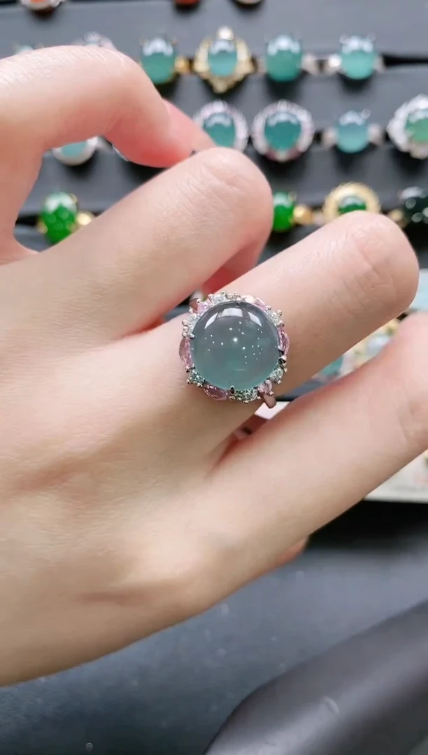 【闪购商品】翡翠戒指银S925镶嵌11111111