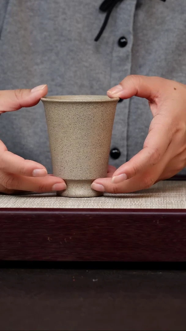 茶杯紫砂芝麻段喇叭杯