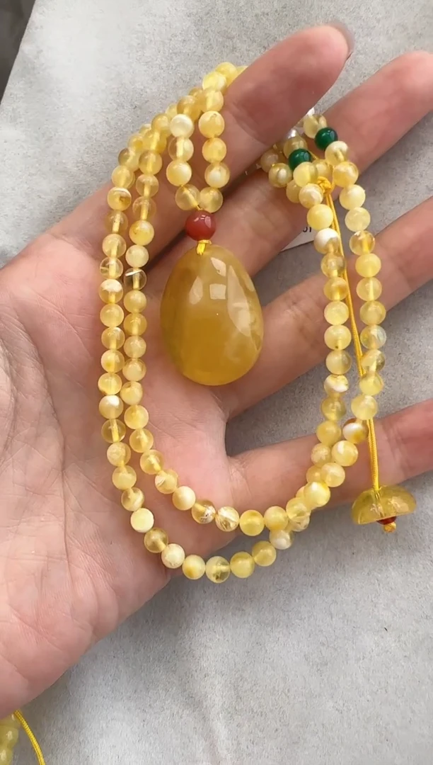 【闪购商品】琥珀裸石未镶嵌10120067-套链