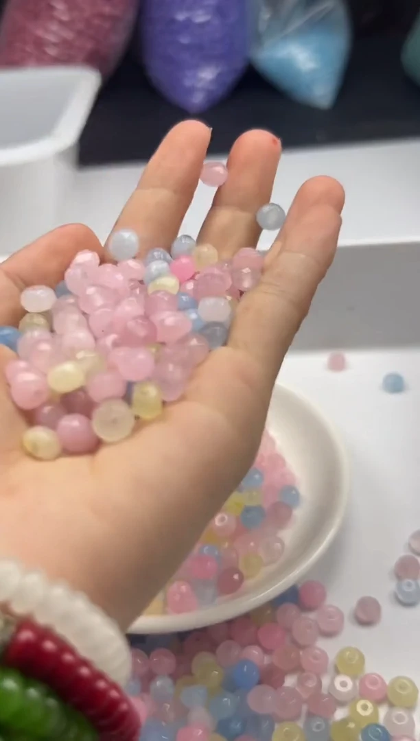 玛瑙/玉髓颈饰未镶嵌w930摩根切面算盘8*4mm*30颗