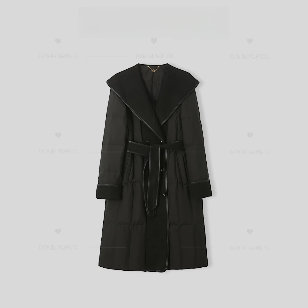 2024冬季新款百搭女士绑带羽绒服8993065