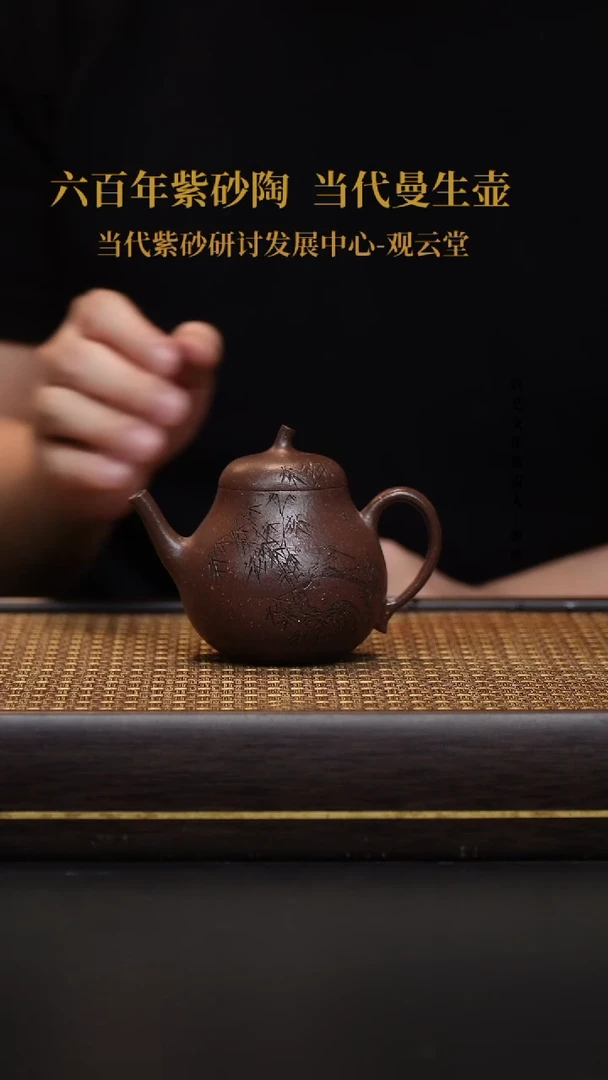 茶壶紫砂宜兴紫砂壶紫玉金砂茄瓜