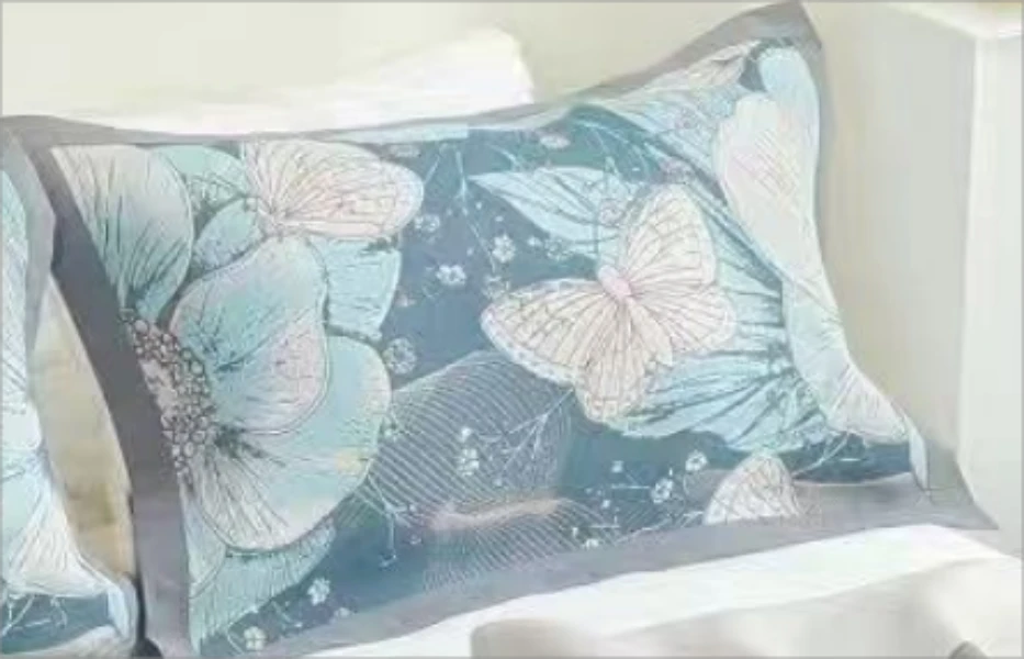 【花间蝶舞】52*78cm高密枕巾柔软高档透气