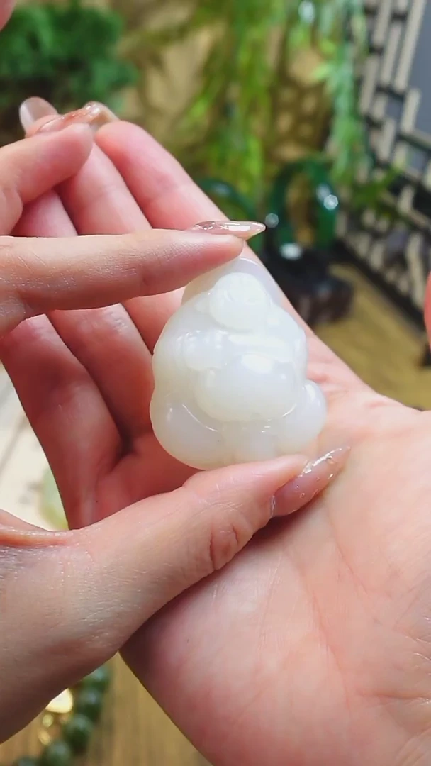 【闪购商品】和田玉吊坠(不含链)未镶嵌白玉弥勒佛