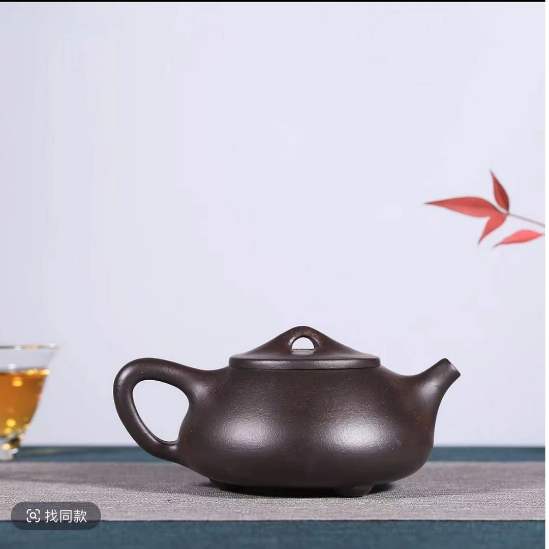 宜兴紫砂实力派黑金刚景舟石瓢紫砂壶