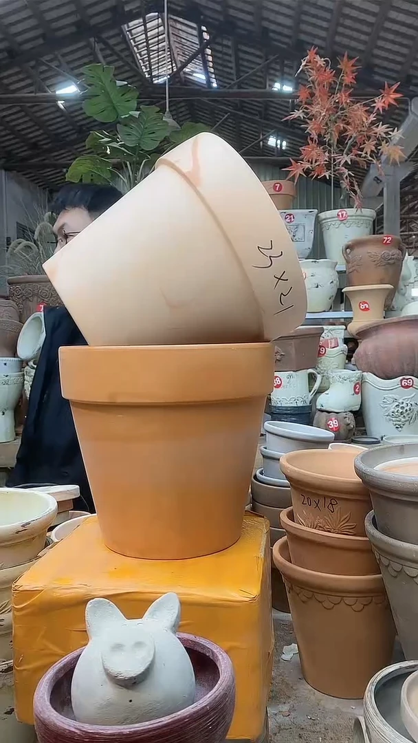 【闪购商品】缸2个23*21红陶+23国际无托无托