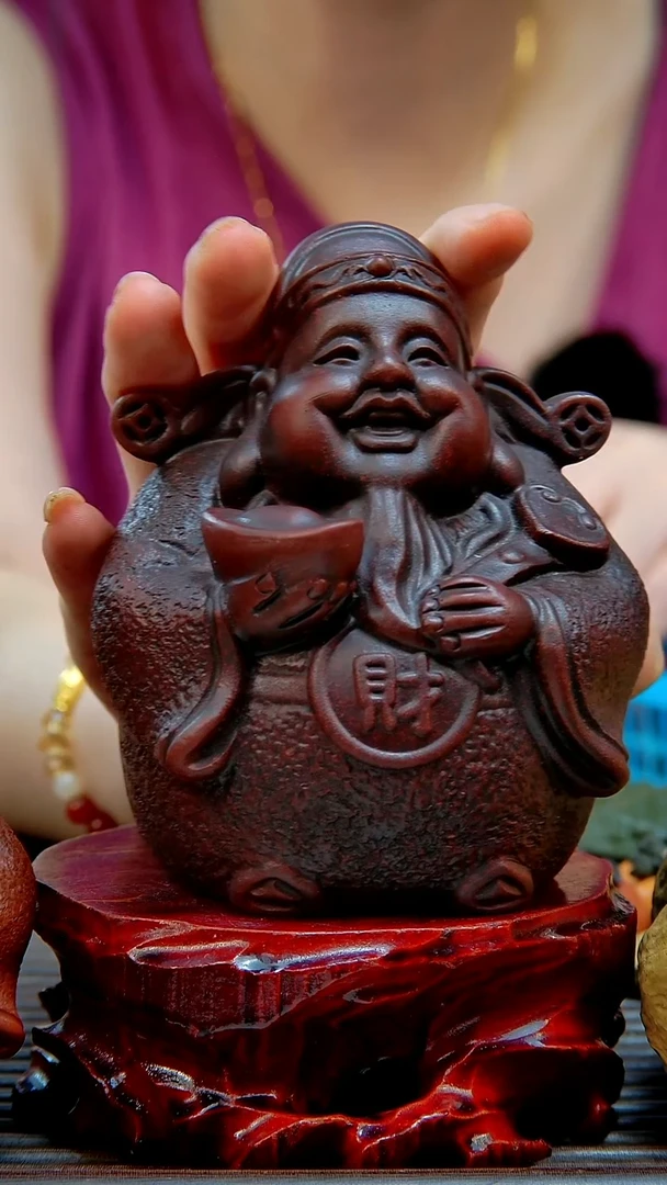 宜兴紫砂手工财神爷