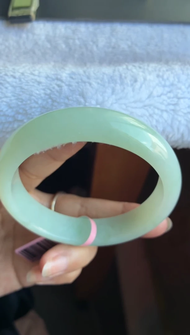 未镶嵌手镯翡翠（血漏必买）糯化胶无棉甜果绿21号