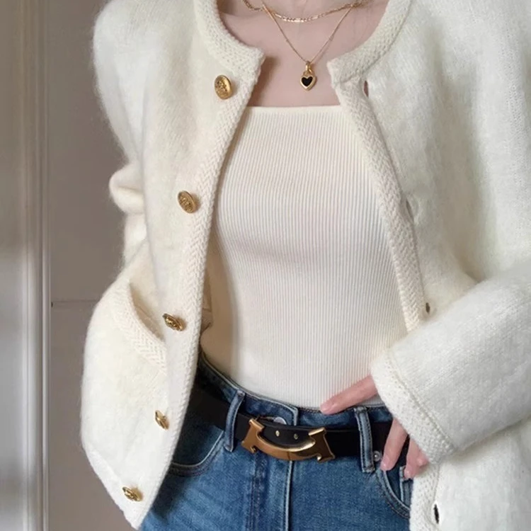 小香风毛衣外套女春秋冬2025新款针织开衫高级感外搭气质短款上衣