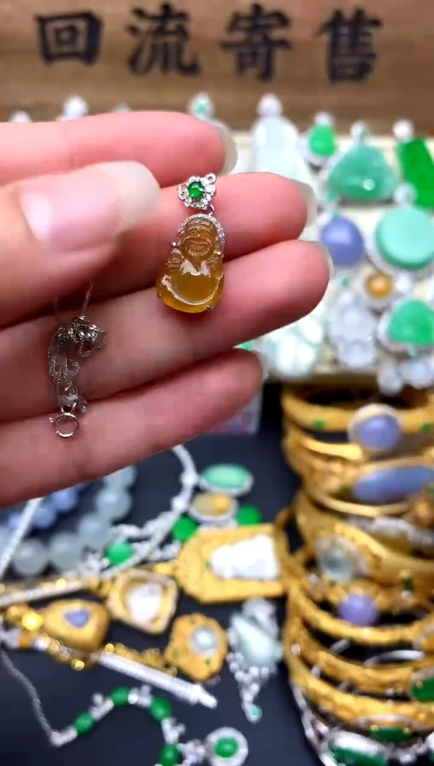 【闪购商品】翡翠颈饰18K金镶嵌349-中国好珍宝