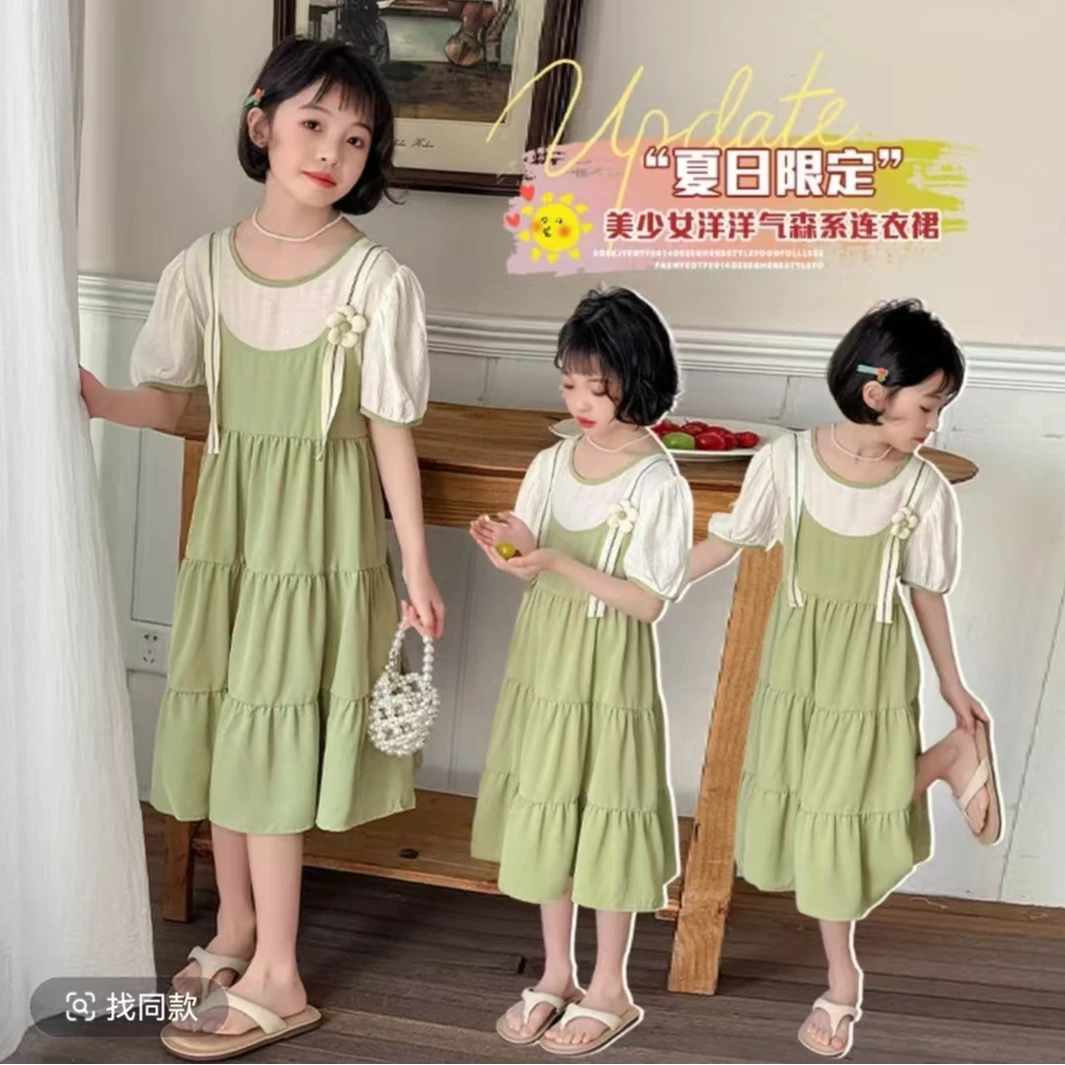 【现货】女童装夏款连衣裙2025夏季儿童小女孩韩版裙子中大童