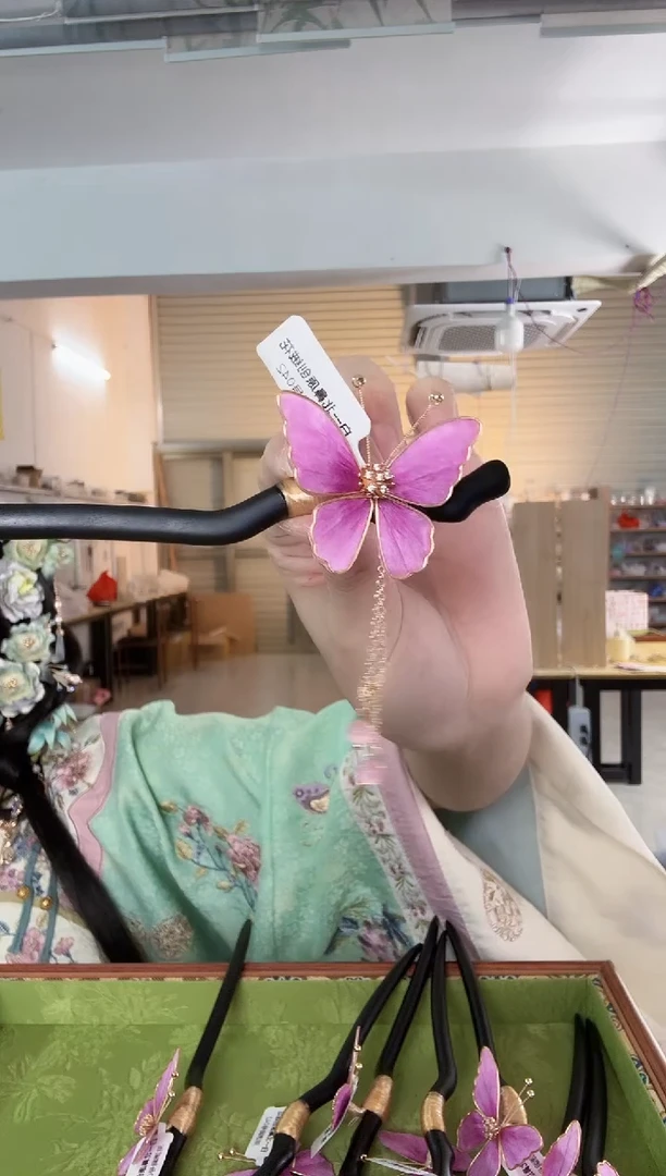 无铜合金302 非遗绒花木簪