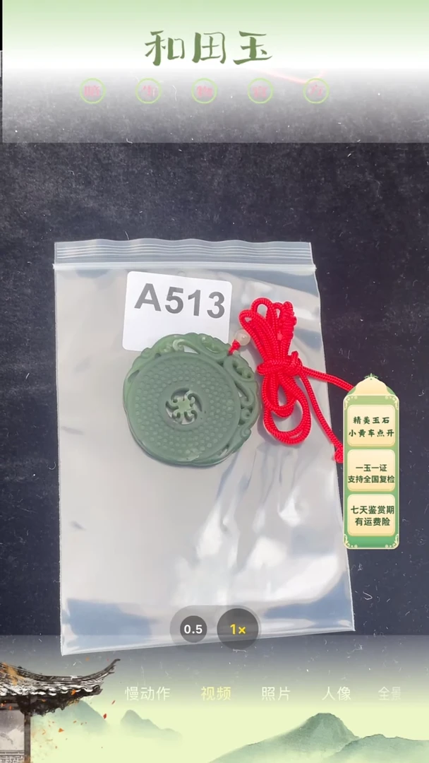 和田玉未镶嵌吊坠(赠链)513