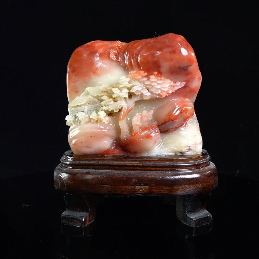 Lot.5.水洞高山山中访友摆件876.1克11.2x11x5.8cm