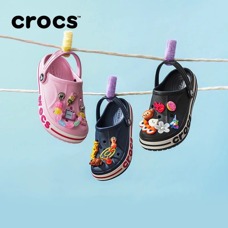 CROCS/卡骆驰【贝雅卡骆班洞洞鞋】多巴胺儿童沙滩鞋|207019/207018