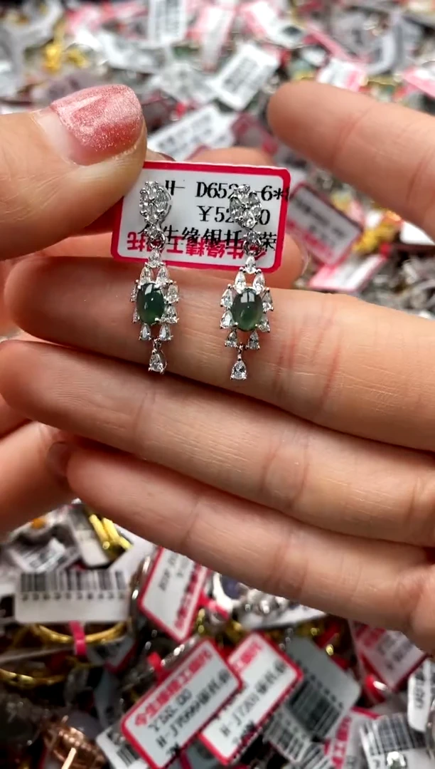 【闪购商品】翡翠戒指银S925镶嵌3333333    3