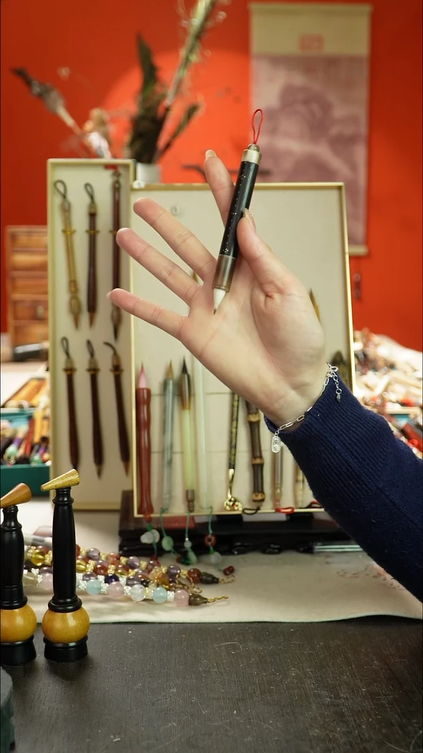 54号闪孤品高货毛笔链接 清水试笔 蘸墨不退