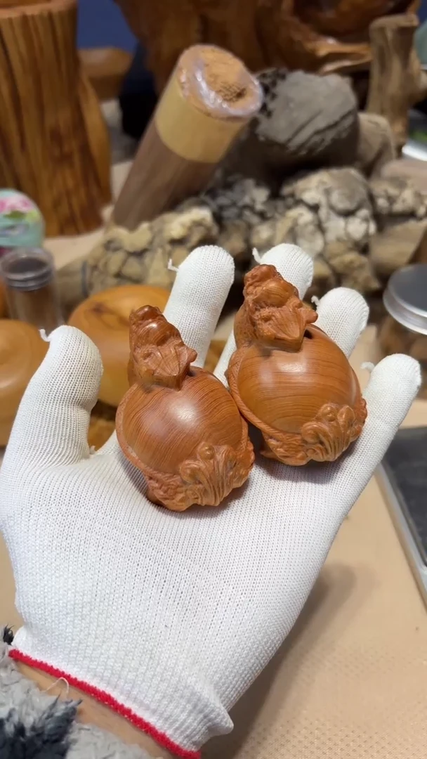 柏木（崖柏）南太行崖柏黑油手把件龙龟