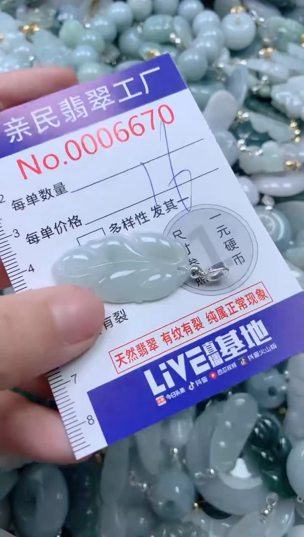 翡翠未镶嵌颈饰6670