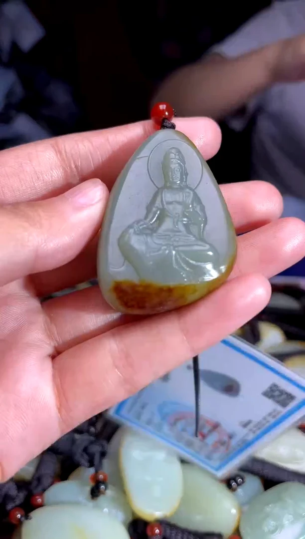 和田玉未镶嵌挂件1