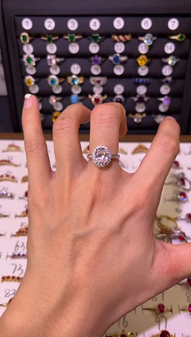 【闪购商品】长石戒指银S925镶嵌0000