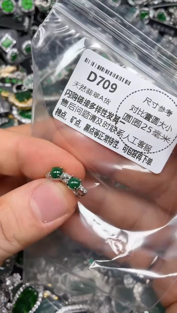 颈饰未镶嵌翡翠D709耳扣