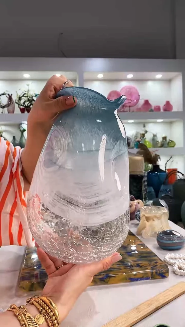 慕忆家手作琉璃花瓶瑕