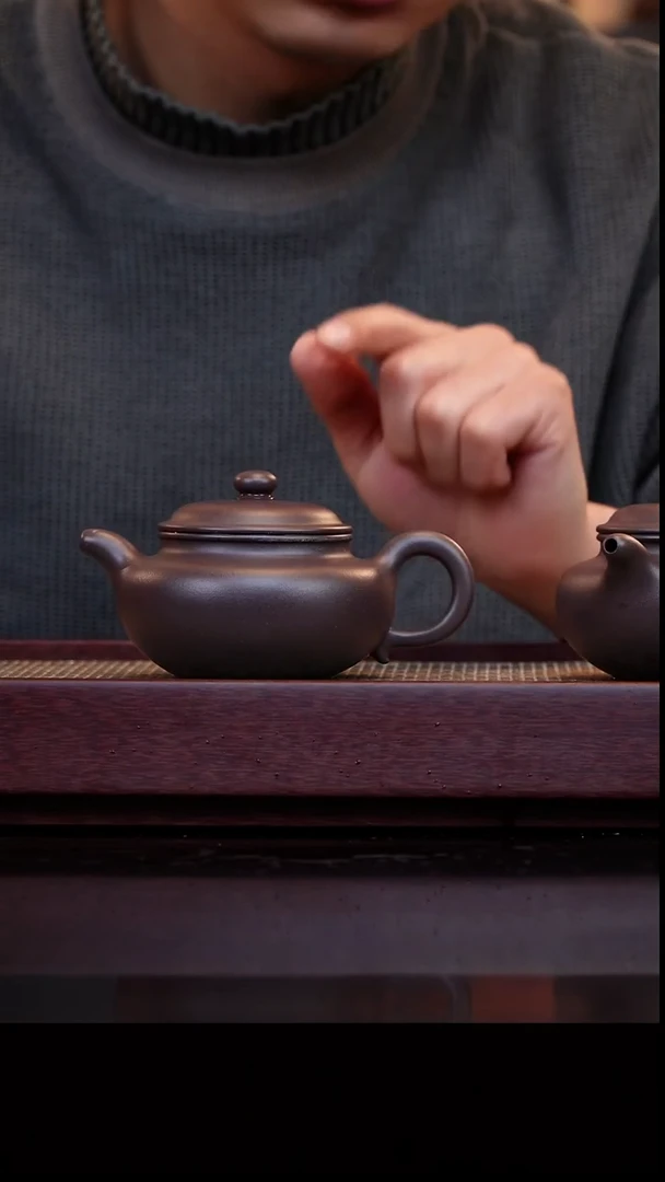 茶壶紫砂四号井底槽清-全手仿古220cc