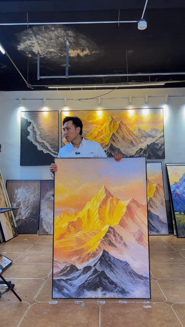 90*130 日照金山 黑框