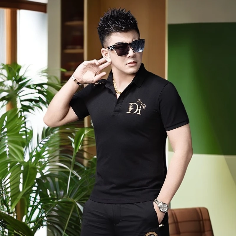 娜罗普西时尚男士夏季新款时尚休闲POLO衫男潮流短袖T恤商务男装