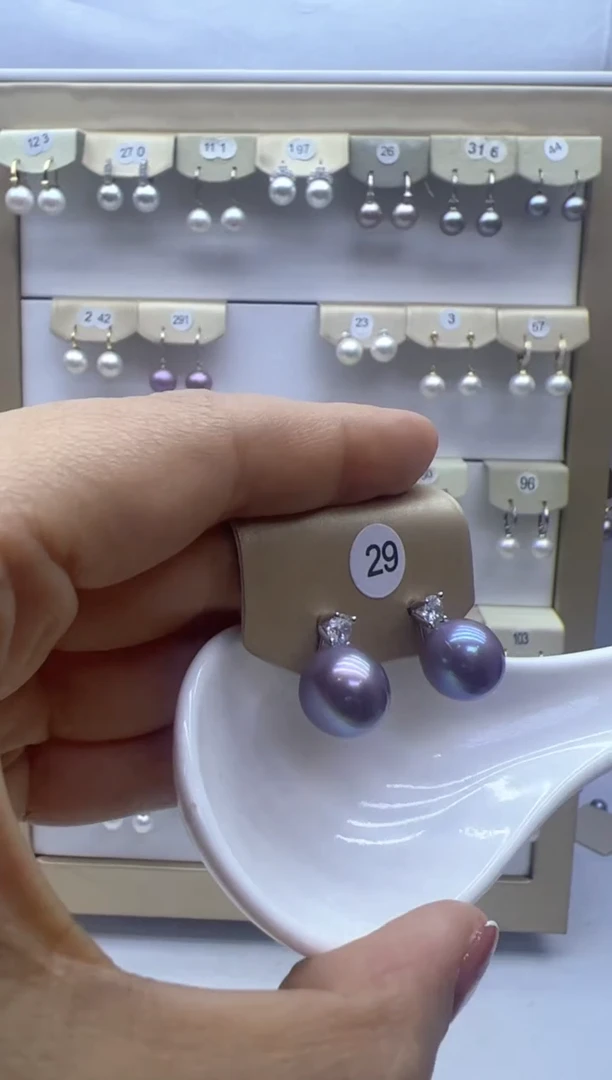 【闪购商品】淡水珍珠耳饰银S925镶嵌29