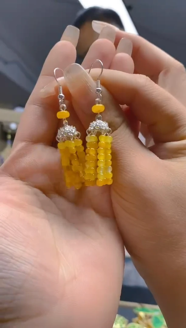 翡翠银S925镶嵌耳饰471翡翠耳钩