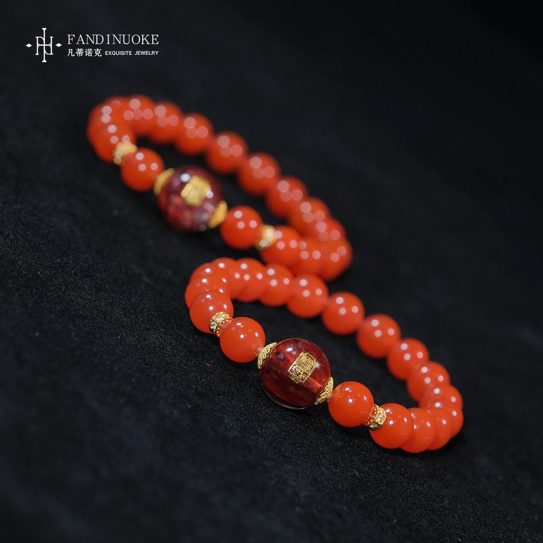 【加加专属】25  MJ65058-南红玛瑙设计款DIY手串-多样性发一件-9mm