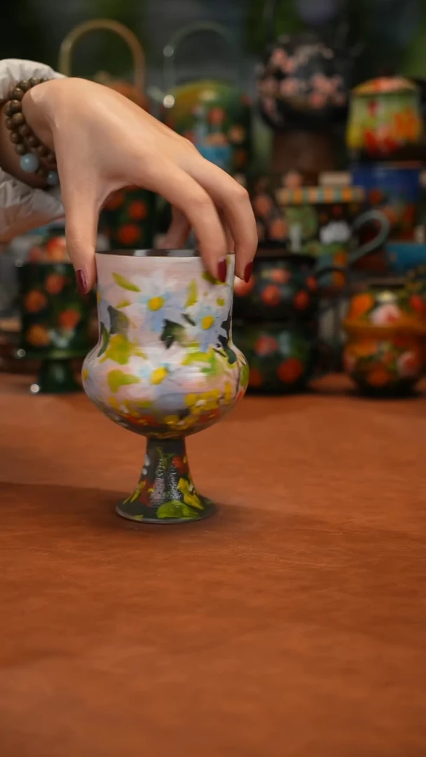 紫砂油画手绘釉下彩