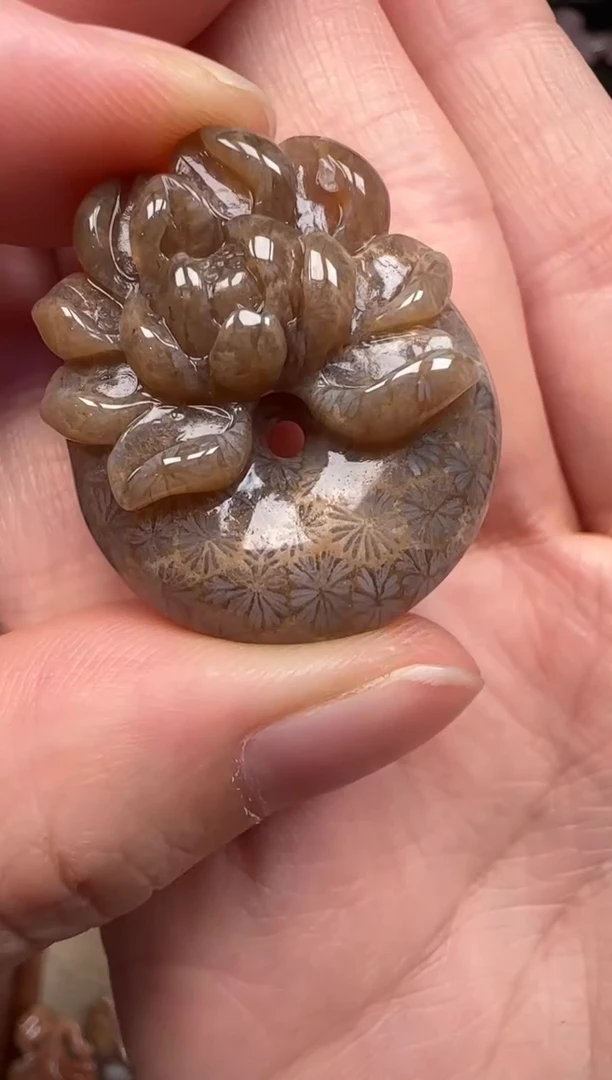 硅化珊瑚（珊瑚玉）未镶嵌颈饰770