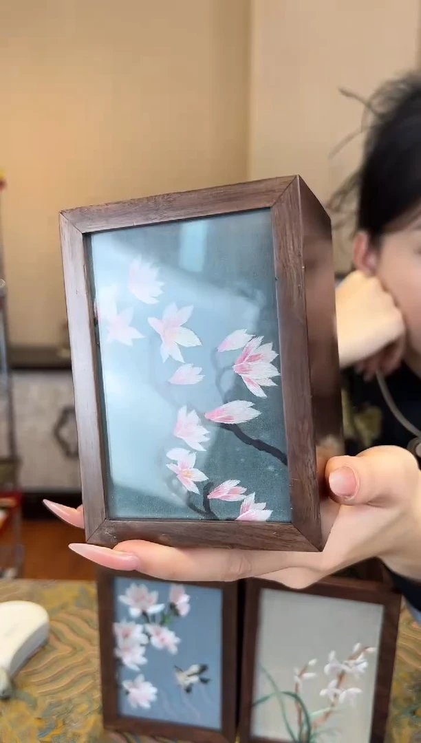 刺绣非遗苏绣手工刺绣笔筒套装