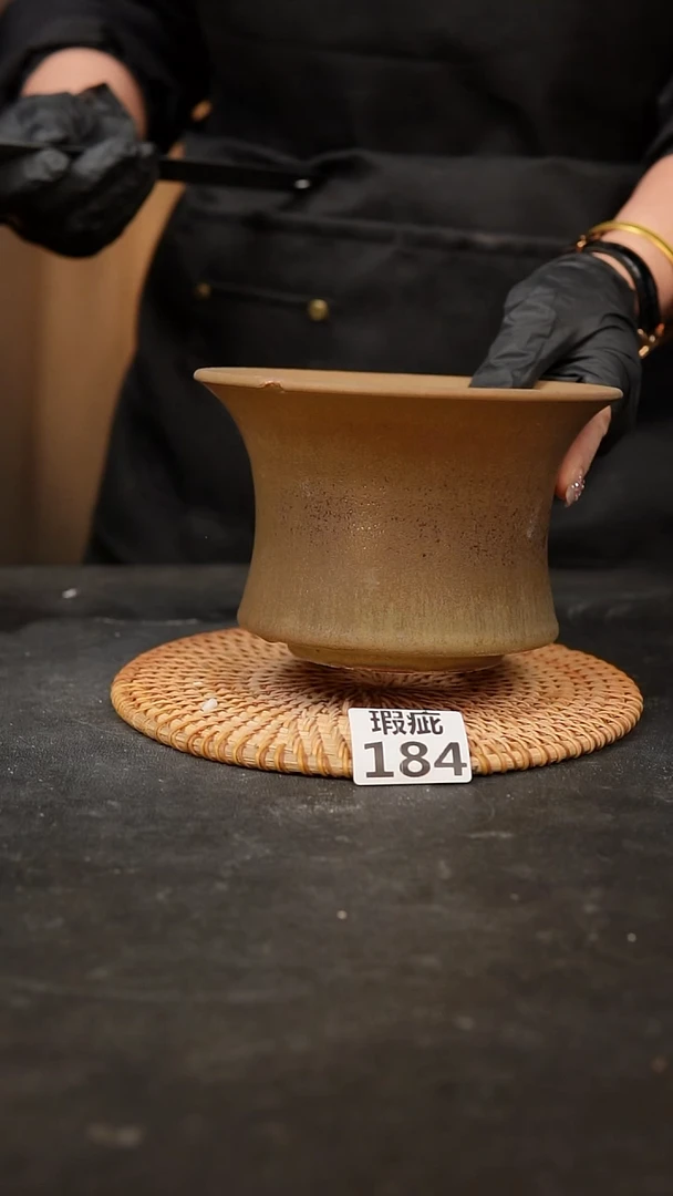 【闪购商品】瓷片184泥泥手工花盆口15高11